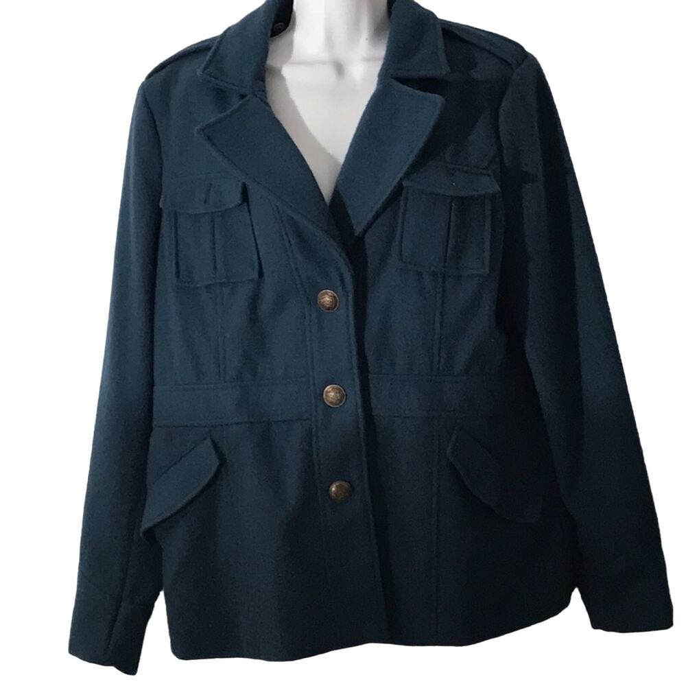Mossimo Blue Green Wool Blend Jacket. XXL